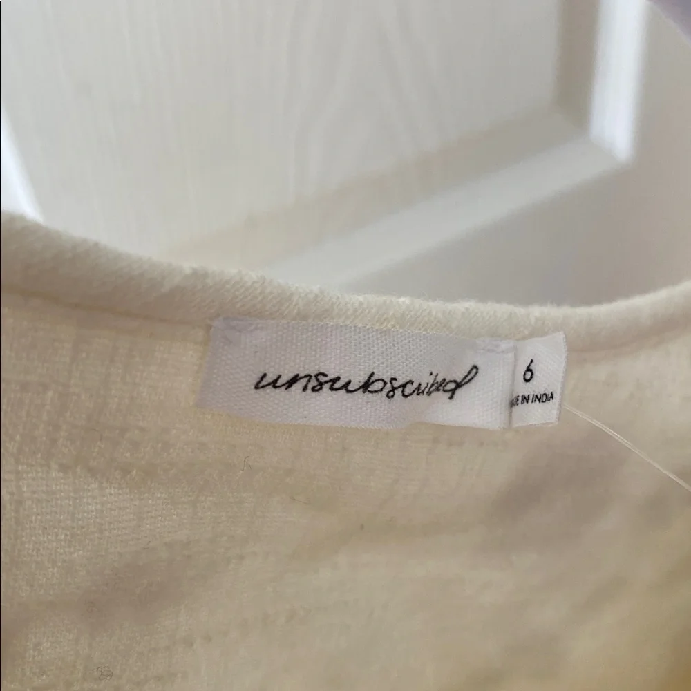 Unsubscribed Crafty Mini Cream Dress Sz 6. NWOT. Sz 6. Box4 - Picture 2 of 5